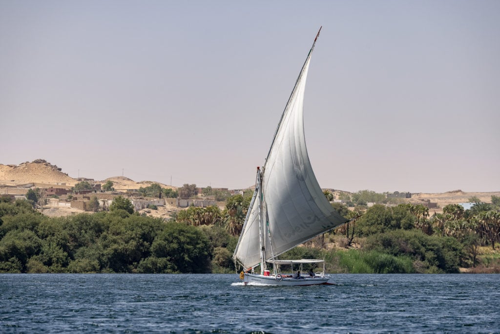 Felucca sailing boat in Egypt