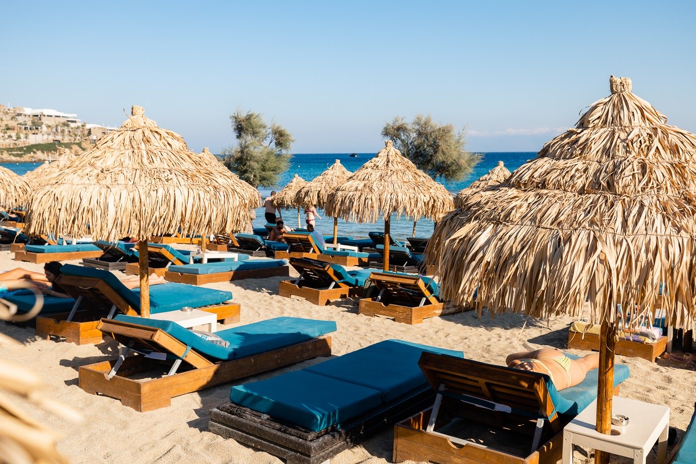Beach at Luxury Hotel in Mykonos, Greece