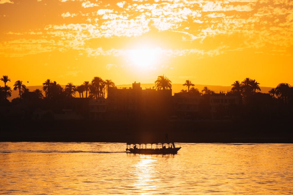 boat on the Nile River in Egypt
