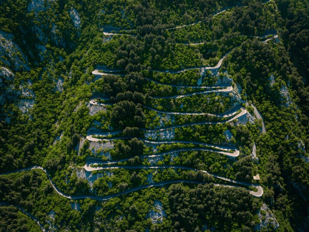 Serpentine Road in Montenegro